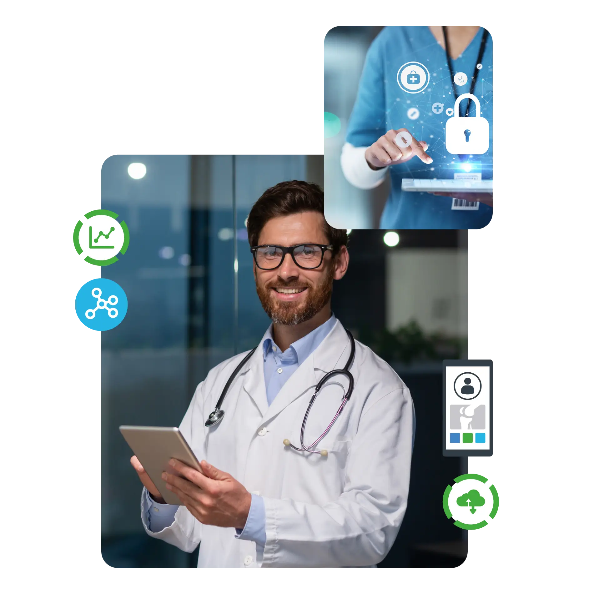 e-clinic support specialists assisting a customer on video call